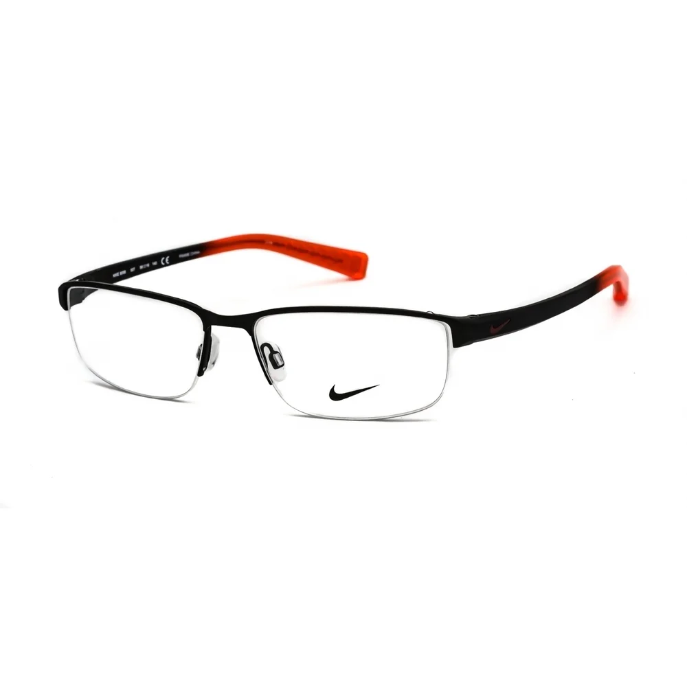 NWT Nike 8098 Black Fade Rectangle 56mm Eyeglasses